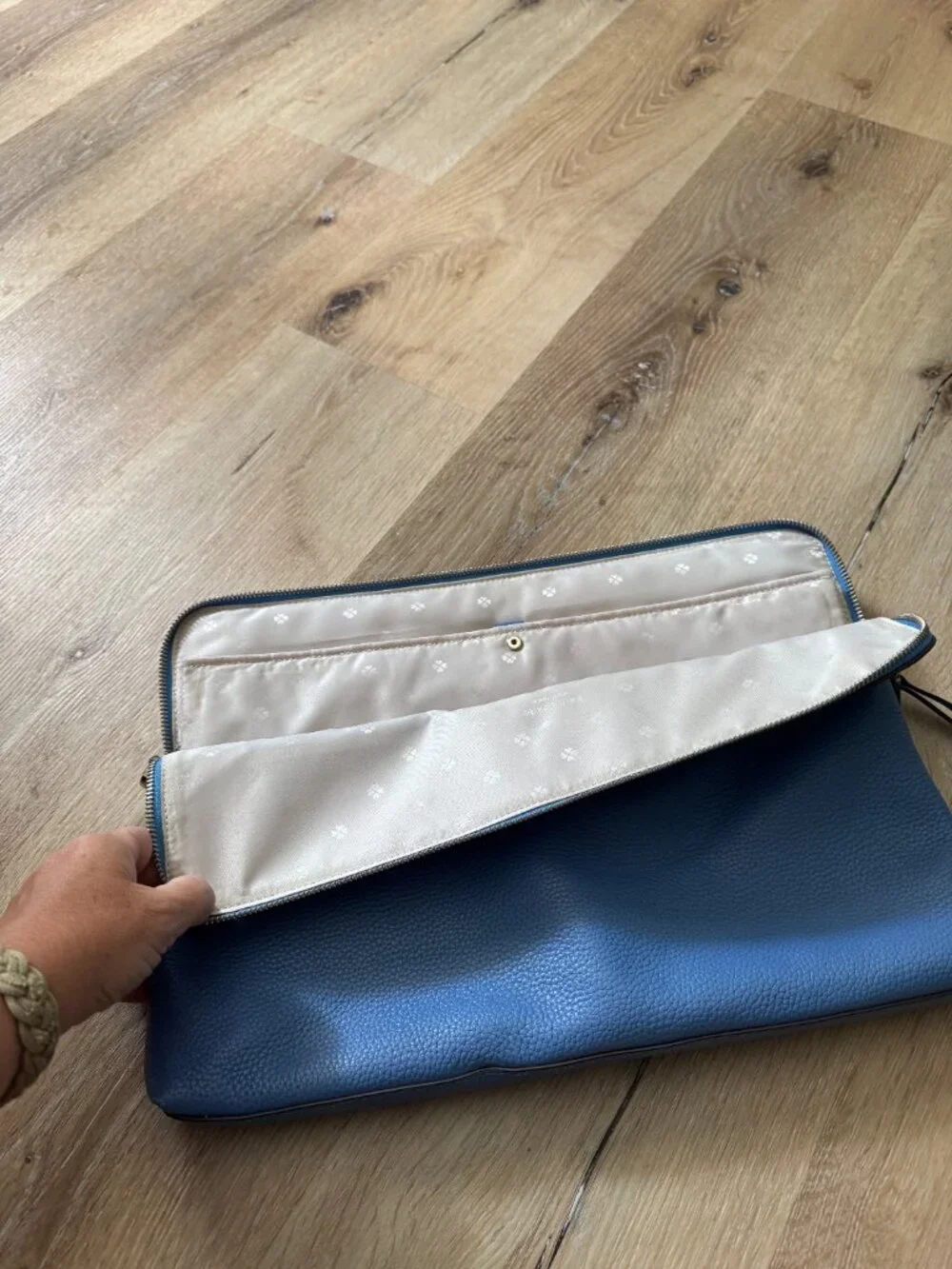 Kate Spade New York Leather Laptop Sleeve / Portfolio – Blue